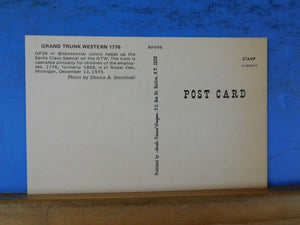 Postcard Grand Trunk Western Railroad locomotive #1776 1976 Bicentennial Spirit