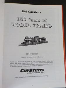 150 Years of Train Models by Hal Carstens 400 photos Hard Cover Copyright 1999