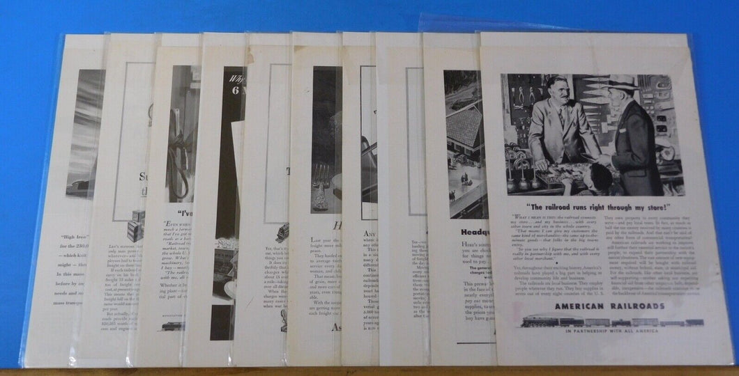 Ads Association of American Railroads Lot #4 Advertisements from magazines (10)