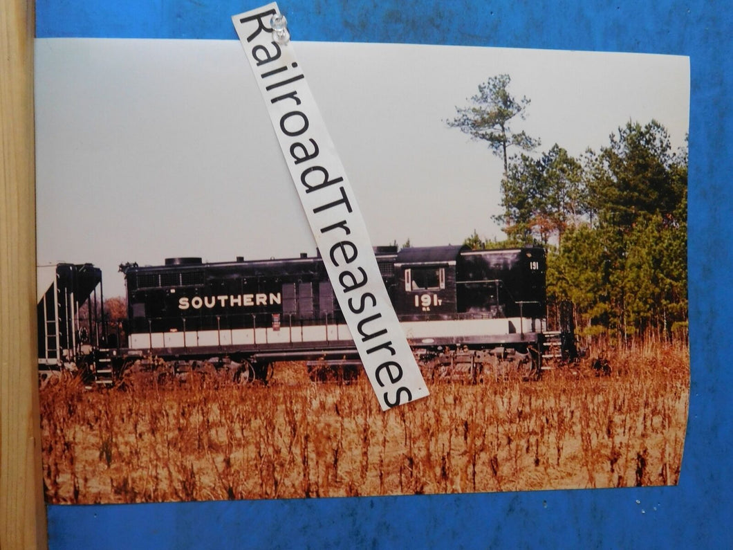 Photo Southern Railroad Locomotive #191 8 X 11.5 Color Ex NS Pinetown NC 1970