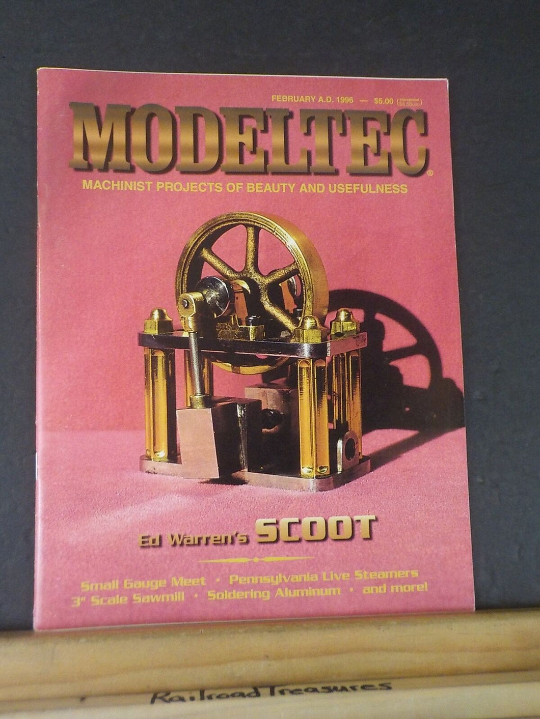 Modeltec 1996 February Magazine Scoot 3 inch scale sawmill Log storage skid Log