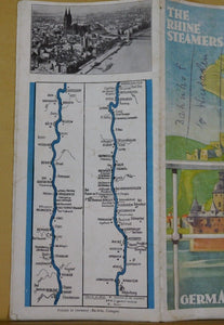 Rhine Steamers Germany Railroad Brochure 1928