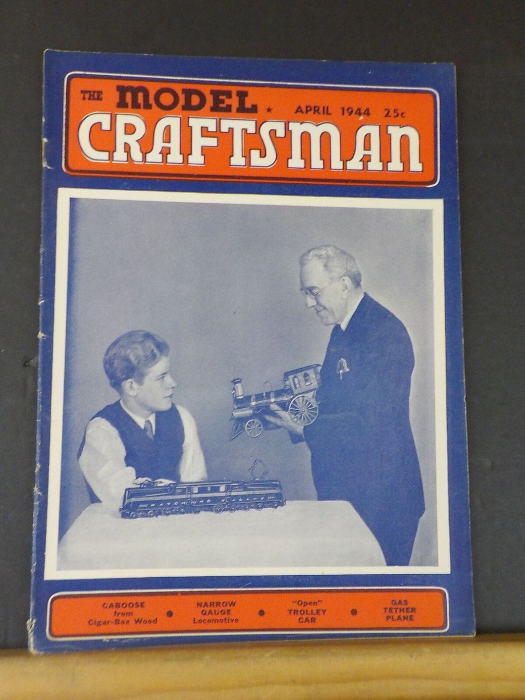 Model Craftsman RMC 1944 April Caboose from cigar box wood Narrow gauge locomoti