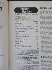 Railway Magazine 1977 December Royal Pursuit Railways in Wax Jim Palm