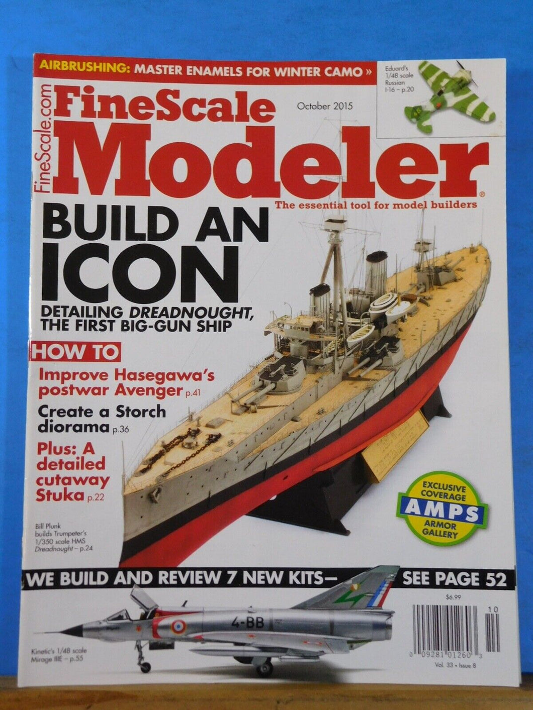 FineScale Modeler 2015 Oct Build an Icon Dreadnought Airbrushing