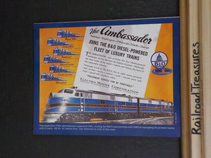 Baltimore & Ohio E Unit Diesel Passenger Locomotives by Nuckles w/ Dixon SC