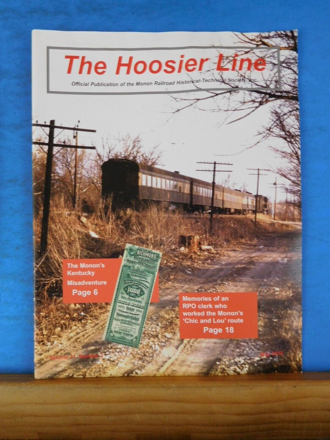 Hoosier Line Monon Railroad Historical & Technical Soc Vol 31 #2 May 2012