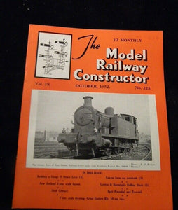 Model Railway Constructor 1952 October #223 Great Eastern Ry 10 ton van drawings