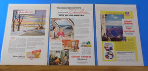 Ads Union Pacific Railroad Lot #45 Advertisements from various magazines (10)
