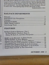 Rail Pace News Magazine 1990 October Railpace Baltimore Marc on mountain