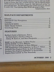 Rail Pace News Magazine 1990 October Railpace Baltimore Marc on mountain