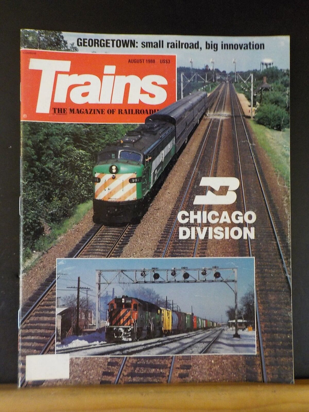 Trains Magazine 1988 August Burlington Chicago Division Georgetown