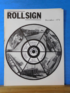 Rollsign Magazine of New England Transit News 1974 December Inventory photos lis