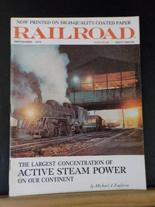 Railroad Magazine 1970 September Largest concentration active steam power on our