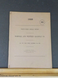 Norfolk and Western Railway Annual Report 33rd Year ended December 31 1928  MAP