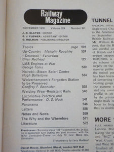 Railway Magazine 1978 November LMS Engines at War Welding Wear-Resistant Rails