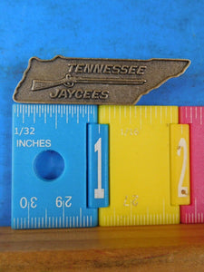 Jaycees Tennessee State shaped with long rifle pin