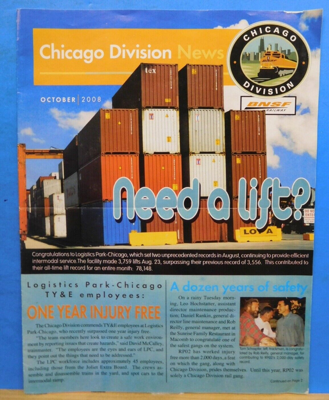 Chicago Division News 2008 October Chicago Division BNSF Railway