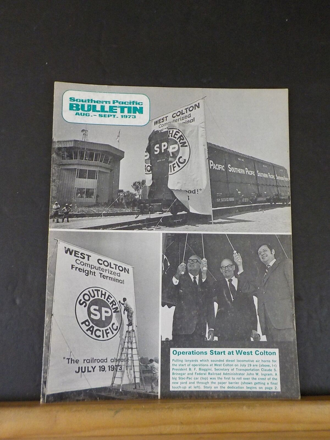 Southern Pacific Bulletin 1973 August - September Vol57 #7 Oper West Colton