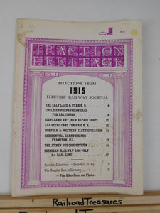 Traction Heritage #30 1972 Nov Vol 5 #6 Selections 1915 Electric Railway Journal