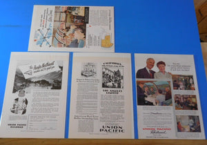 Ads Union Pacific Railroad Lot #27 Advertisements from various magazines (10)