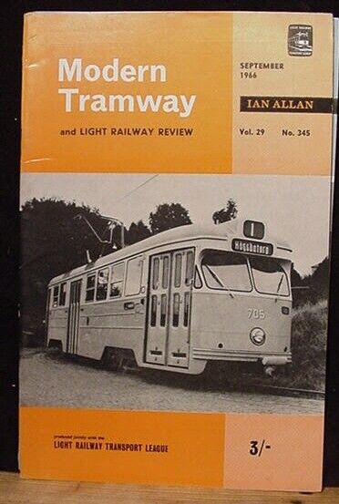 Modern Tramway and Light Railway Review #345 Vol 29 September 1966 Rotterdam Sov