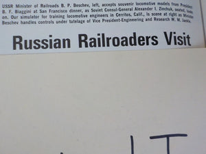 Southern Pacific Bulletin 1972 June Vol56 #6 Russian Railroaders Visit