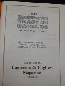 1926 Cooperative Tractor Catalog REPRINT