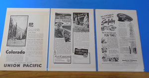 Ads Union Pacific Railroad Lot #48 Advertisements from various magazines (10)