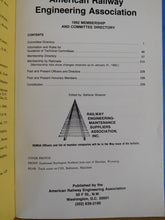 American Railway Engineering Association Bulletin 735 March 1992 AREA