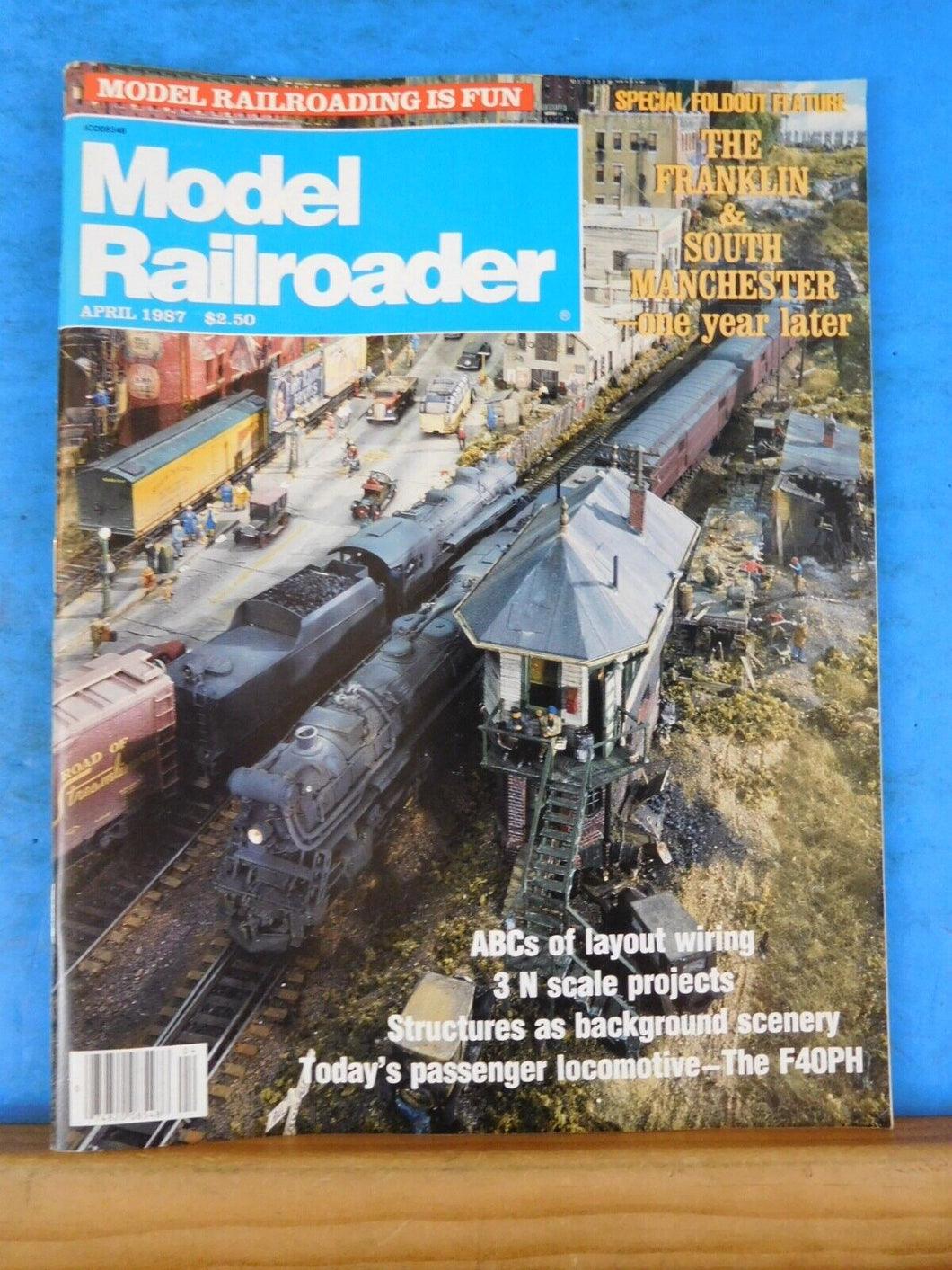 Model Railroader Magazine 1987 April ABCs of layout wiring Structures as backgro