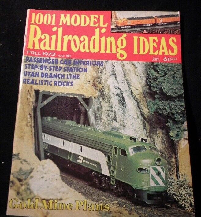 1001 Model Railroading Ideas 1972 Fall Gold mine plans Realistic rocks Passenger