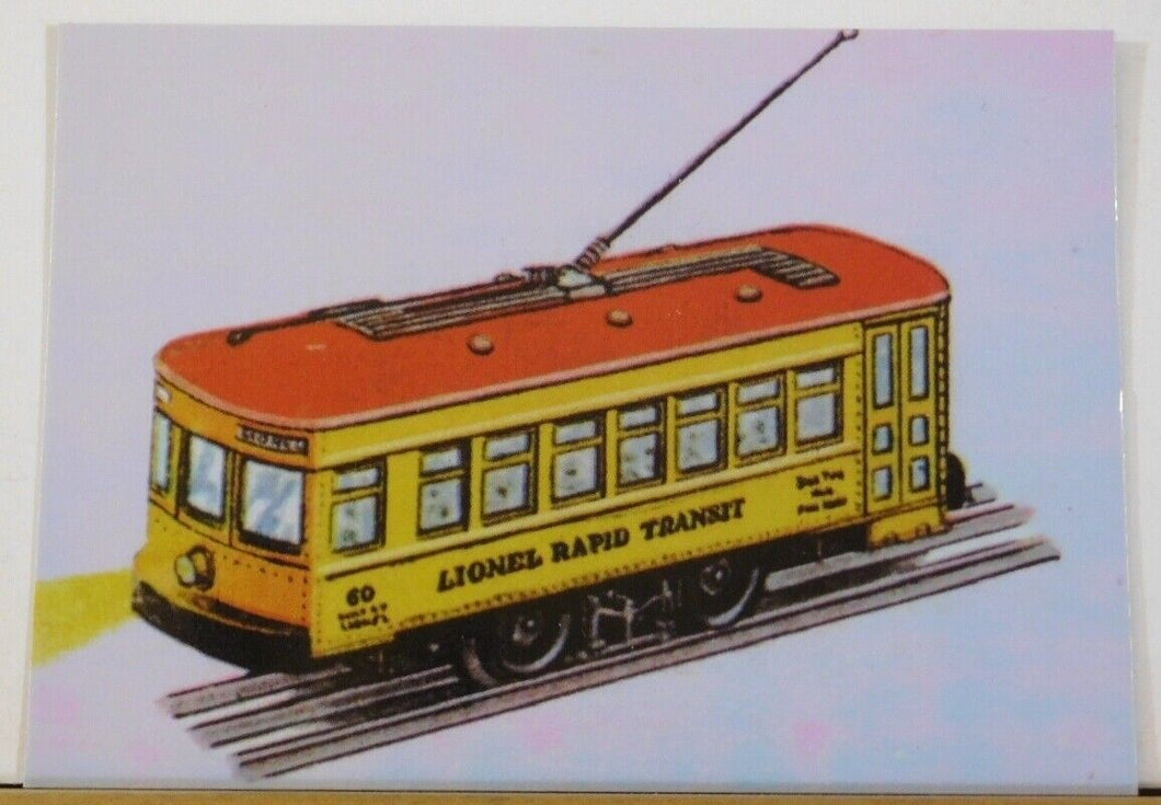 DuoCards Lionel Greatest Trains Collector Card OMNI #5 1955 #60 Lionel Trolley