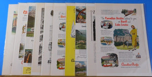 Ads Canadian Pacific RR Lot #11 Advertisements from Various Magazines (10)