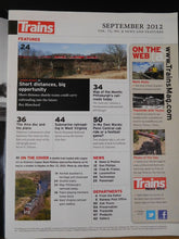 Trains Magazine 2012 September Shuttle Trains Pittsburgh RRs today map