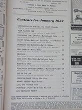 Railroad Model Craftsman Magazine 1952 January Locomotives of the USA Model old