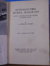 Auto Electric Model Railways by A. Duncan Stubbs Hard Cover 198 pages