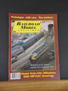 Railroad Model Craftsman Magazine 1986 February Milk Cars Fire Stations Modeling