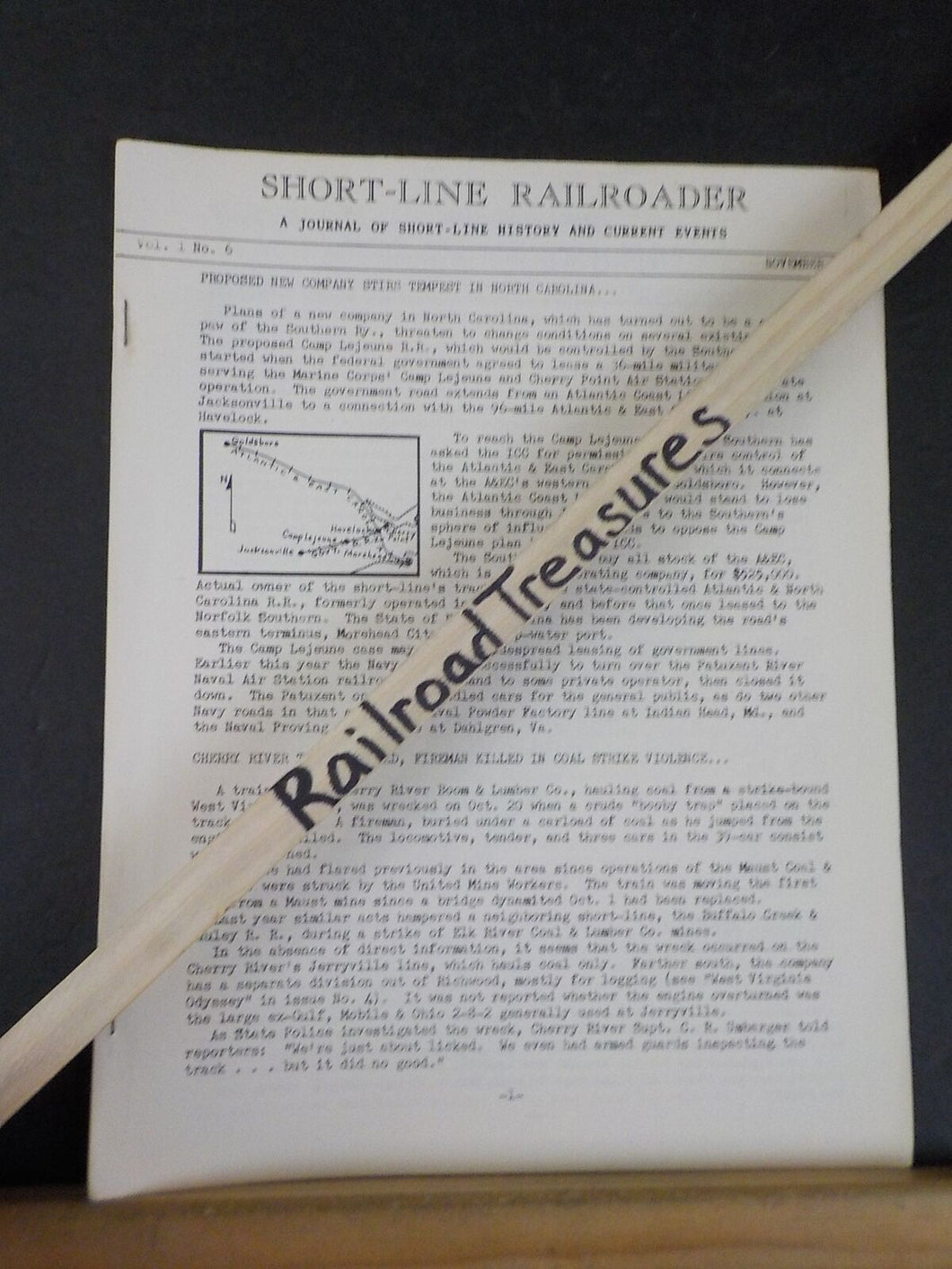 Short-Line Railroader #6 1954 November Southern Railway Camp Lejune RR
