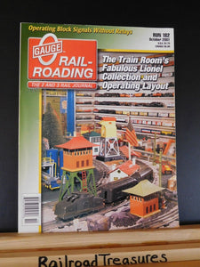 O Gauge Railroading #182 Oct 2001 Operating block signals without relays