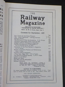 Railway Magazine 1957 September Wickham Lightweight Diesel Trains for BR Glasgow