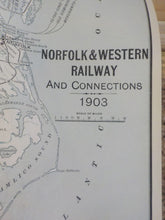 Norfolk and Western Railway Annual Report 7th June 30 1903  FOLDOUT MAP