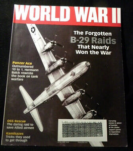 World War II 2008 April May Magazine B-29 raids Panzer Ace OSS Rescue Kamikazes