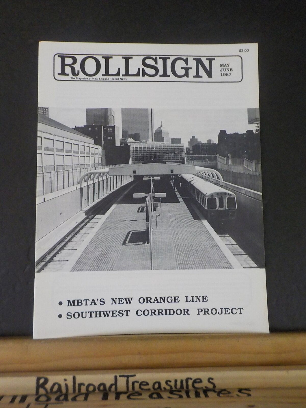 Rollsign Magazine of New England Transit News 1987 May June Orange Line