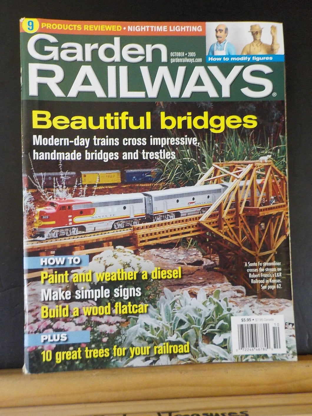 Garden Railways Magazine 2005 October Bridges Paint & westher a diesel Simple si