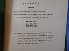 Agreements Baltimore & Ohio Railroad Company Vol 14 Vice President 1916-1923