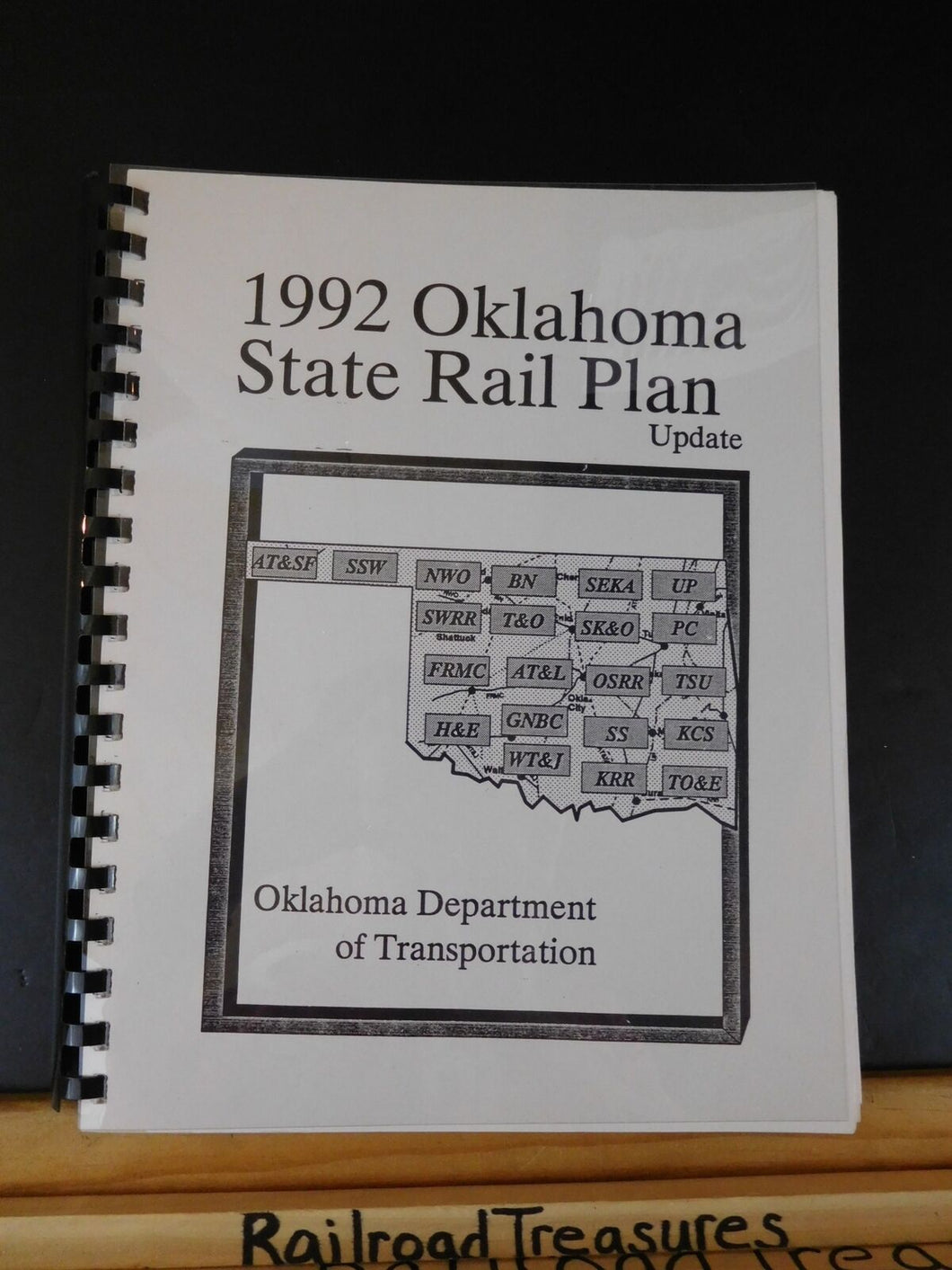 1992 Oklahoma State Rail Plan Update spiral bound