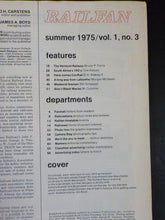 Railfan Magazine 1975 Summer vol. 1 #3 Vermont Ry South Africa 19Ds ConRail