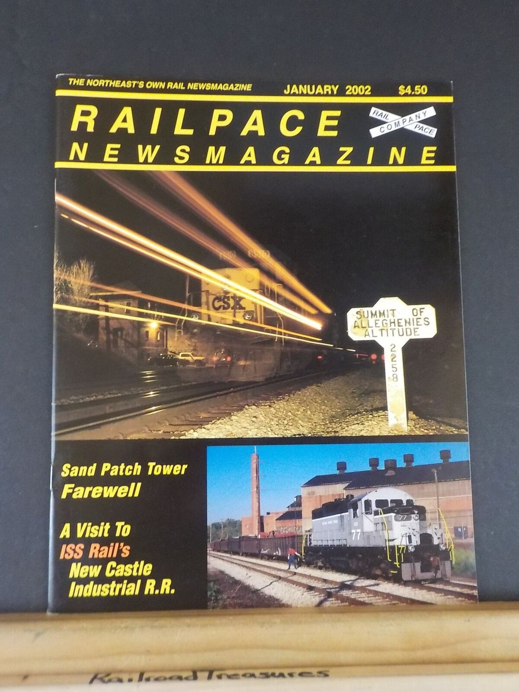 Rail Pace News Magazine 2002 January Railpace Sand Patch Tower farewell ISS Rail