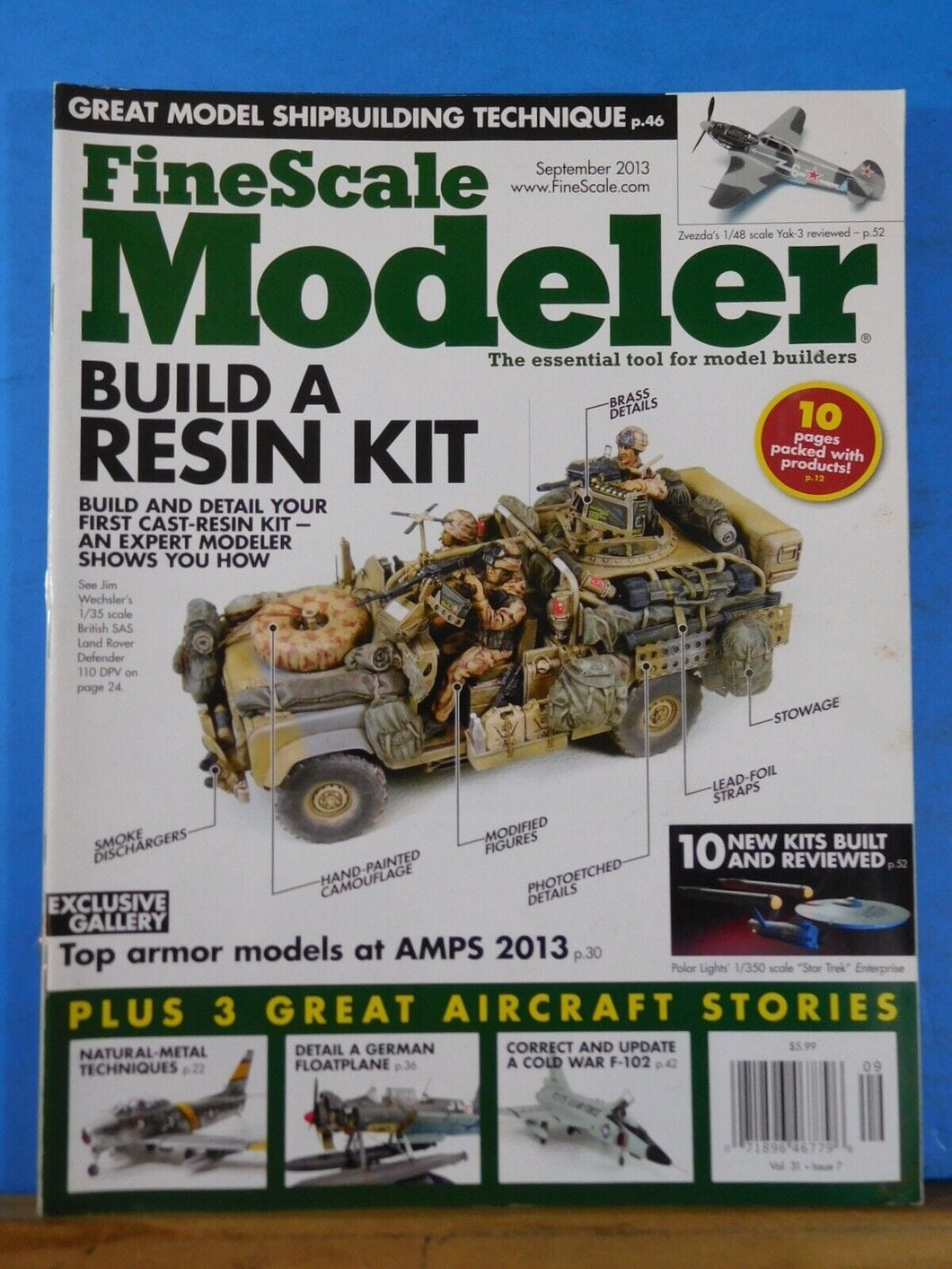 FineScale Modeler 2013 Sept Top Armor Models at AMPS 2013 Resin kits Shipbuildin